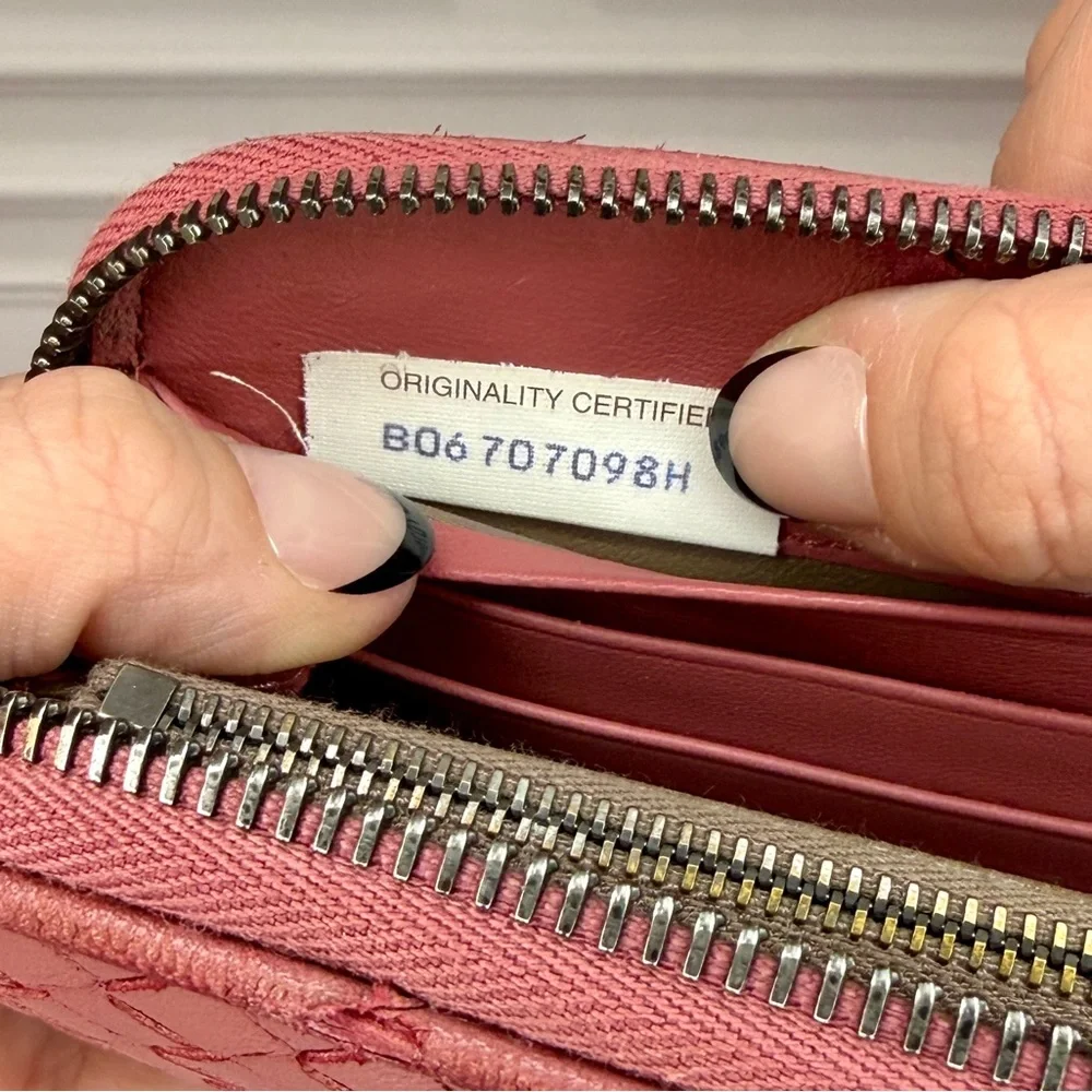 Bottega Veneta Dusty Rose Intrecciato Leather Long Zip Wallet  | Full Inclusion - Picture 13 of 13